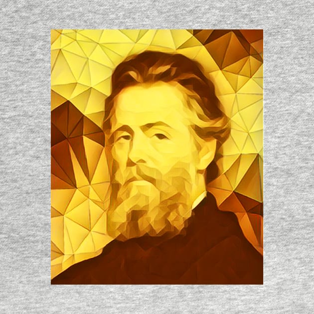 Herman Melville Golden Portrait | Herman Melville Artwork 11 by JustLit